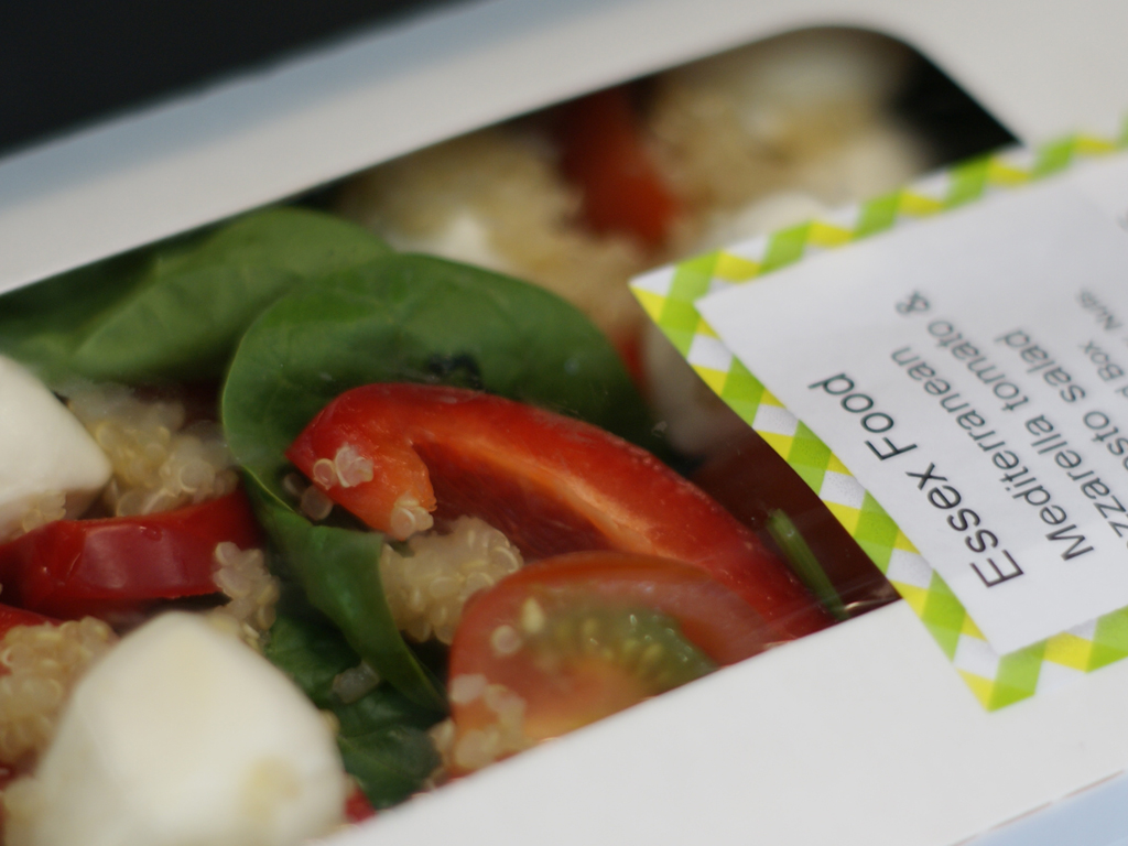 Healthy mediterranean salad in box